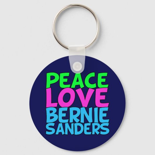 Peace Liebe Bernie Sanders Schlüsselanhänger (Vorderseite)