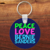 Peace Liebe Bernie Sanders Schlüsselanhänger (Vorderseite)