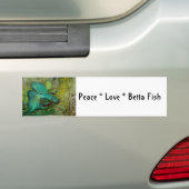 Peace Liebe Betta Fish Autoaufkleber (Auf Auto)