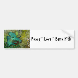 Peace Liebe Betta Fish Autoaufkleber