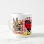 Peace Liebe Bichon Frisé Niedlich Hund Lover Hunde Kaffeetasse (Vorderseite Links)