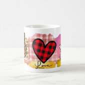 Peace Liebe Bichon Frisé Niedlich Hund Lover Hunde Kaffeetasse (Mittel)