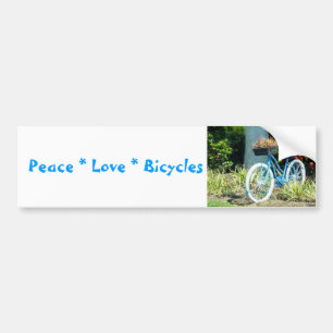Peace Liebe Bicycles Autoaufkleber