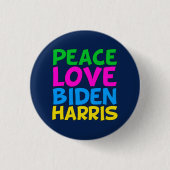 Peace Liebe Biden Harris Button (Vorderseite)