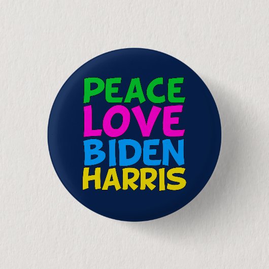 Peace Liebe Biden Harris Button (Vorderseite)