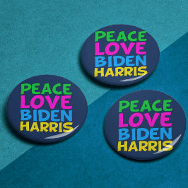 Peace Liebe Biden Harris Button