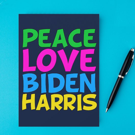 Peace Liebe Biden Harris Feiertagskarte