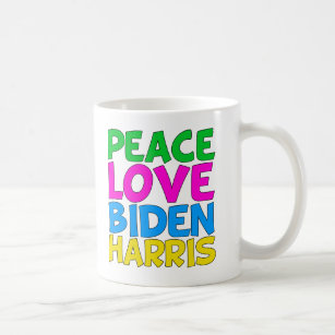 Peace Liebe Biden Harris Niedlich Wahl 2024 Kaffeetasse