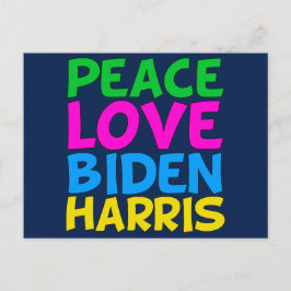Peace Liebe Biden Harris Postkarte