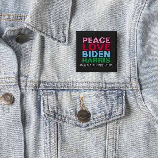 PEACE LIEBE BIDEN HARRIS Stärker Smarter Kinder Button (Beispiel)