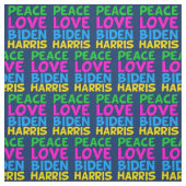 Peace Liebe Biden Harris Stoff (Muster)