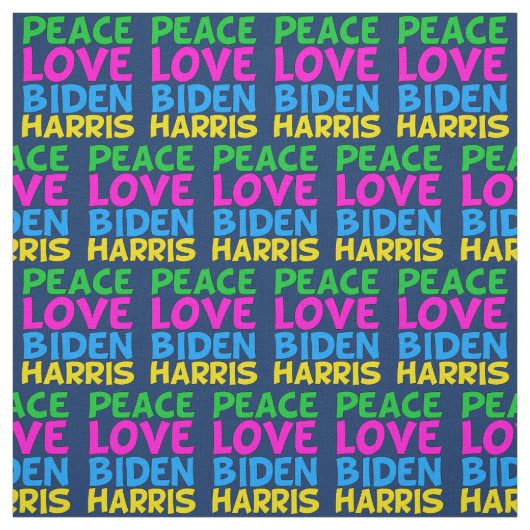Peace Liebe Biden Harris Stoff (Muster)