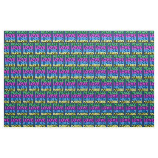 Peace Liebe Biden Harris Stoff (Fat Quarter (45,7 x 55,9 cm))