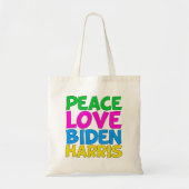 Peace Liebe Biden Harris Tragetasche (Vorne)