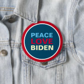 Peace Liebe BIDEN Red White Blue Riese Button (Beispiel)