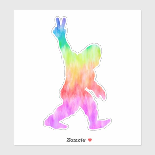 Peace Liebe Bigfoot Aufkleber (Blatt)