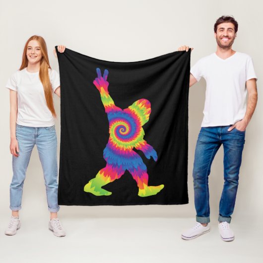 Peace Liebe Bigfoot - Bigfoot Lovers Fleecedecke (Beispiel)