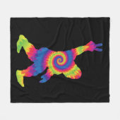 Peace Liebe Bigfoot - Bigfoot Lovers Fleecedecke (Vorderseite (Horizontal))