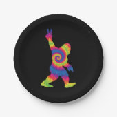 Peace Liebe Bigfoot - Bigfoot Lovers Pappteller (Vorderseite)
