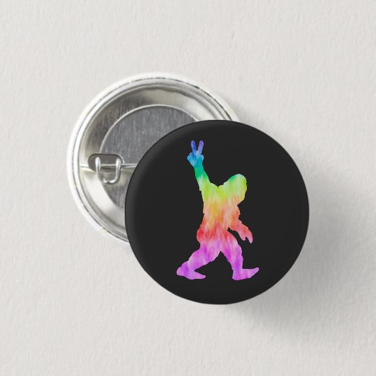 Peace Liebe Bigfoot Button (Vorne & Hinten)