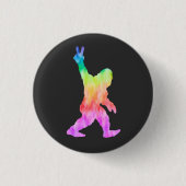 Peace Liebe Bigfoot Button (Vorderseite)