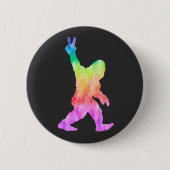 Peace Liebe Bigfoot Button (Vorderseite)