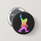 Peace Liebe Bigfoot   Button (Vorne & Hinten)