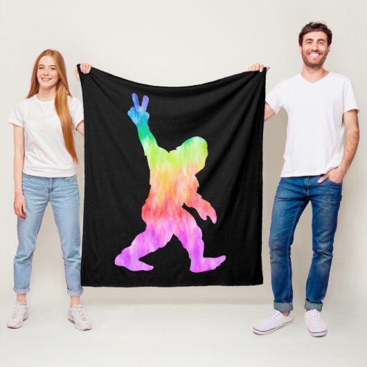Peace Liebe Bigfoot Fleecedecke (Beispiel)