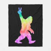 Peace Liebe Bigfoot Fleecedecke (Vorderseite)