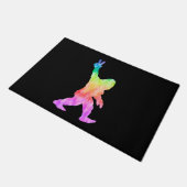 Peace Liebe Bigfoot Fußmatte (Schrägansicht)