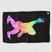 Peace Liebe Bigfoot Golfhandtuch (Horizontal)