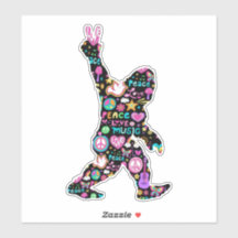 Peace Liebe Bigfoot Hippie Funny Bigfoot Lover