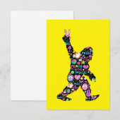 Peace Liebe Bigfoot Hippie Funny Bigfoot Lover Begleitkarte (Vorne/Hinten)