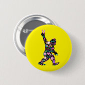 Peace Liebe Bigfoot Hippie Funny Bigfoot Lover Button (Vorne & Hinten)