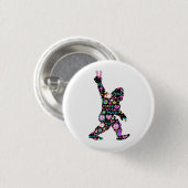 Peace Liebe Bigfoot Hippie Funny Bigfoot Lover    Button (Vorne & Hinten)