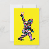 Peace Liebe Bigfoot Hippie Funny Bigfoot Lover Dankeskarte (Vorderseite)