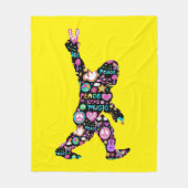 Peace Liebe Bigfoot Hippie Funny Bigfoot Lover Fleecedecke (Vorderseite)