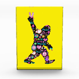 Peace Liebe Bigfoot Hippie Funny Bigfoot Lover Fotoblock