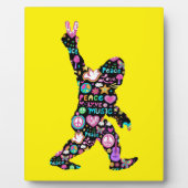 Peace Liebe Bigfoot Hippie Funny Bigfoot Lover Fotoplatte (Vorderseite)