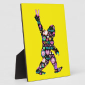 Peace Liebe Bigfoot Hippie Funny Bigfoot Lover Fotoplatte (Seite)