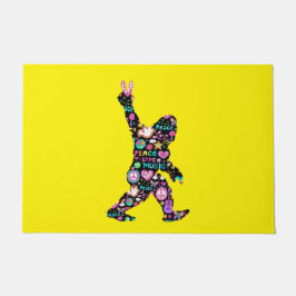 Peace Liebe Bigfoot Hippie Funny Bigfoot Lover Fußmatte