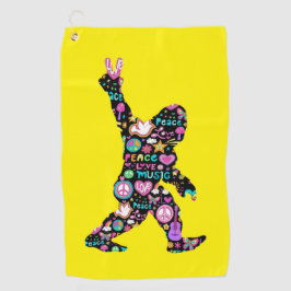 Peace Liebe Bigfoot Hippie Funny Bigfoot Lover Golfhandtuch