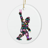 Peace Liebe Bigfoot Hippie Funny Bigfoot Lover Keramik Ornament (Links)