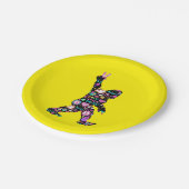 Peace Liebe Bigfoot Hippie Funny Bigfoot Lover Pappteller (Schrägansicht)