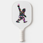 Peace Liebe Bigfoot Hippie Funny Bigfoot Lover Pickleball Schläger (Vorderseite)