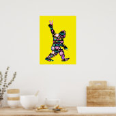 Peace Liebe Bigfoot Hippie Funny Bigfoot Lover Poster (Küche)
