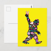 Peace Liebe Bigfoot Hippie Funny Bigfoot Lover Postkarte (Vorne/Hinten)