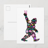 Peace Liebe Bigfoot Hippie Funny Bigfoot Lover Postkarte (Vorne/Hinten)