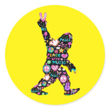 Peace Liebe Bigfoot Hippie Funny Bigfoot Lover