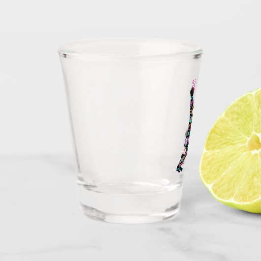 Peace Liebe Bigfoot Hippie Funny Bigfoot Lover Schnapsglas (Links)